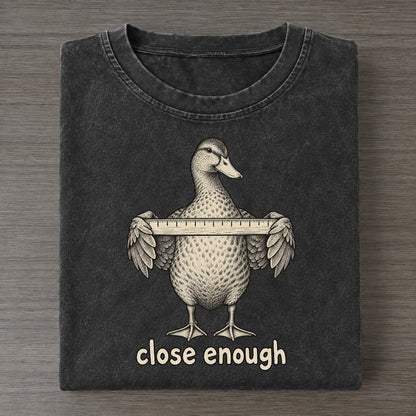 Duck Close Enough Unbothered Creatures Vintage T-shirt – Black