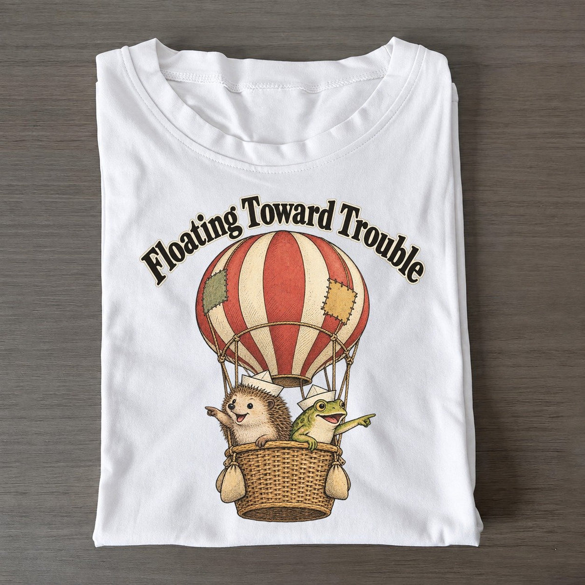 Floating Toward Trouble Kerfuffle Club Classic T-shirt – White