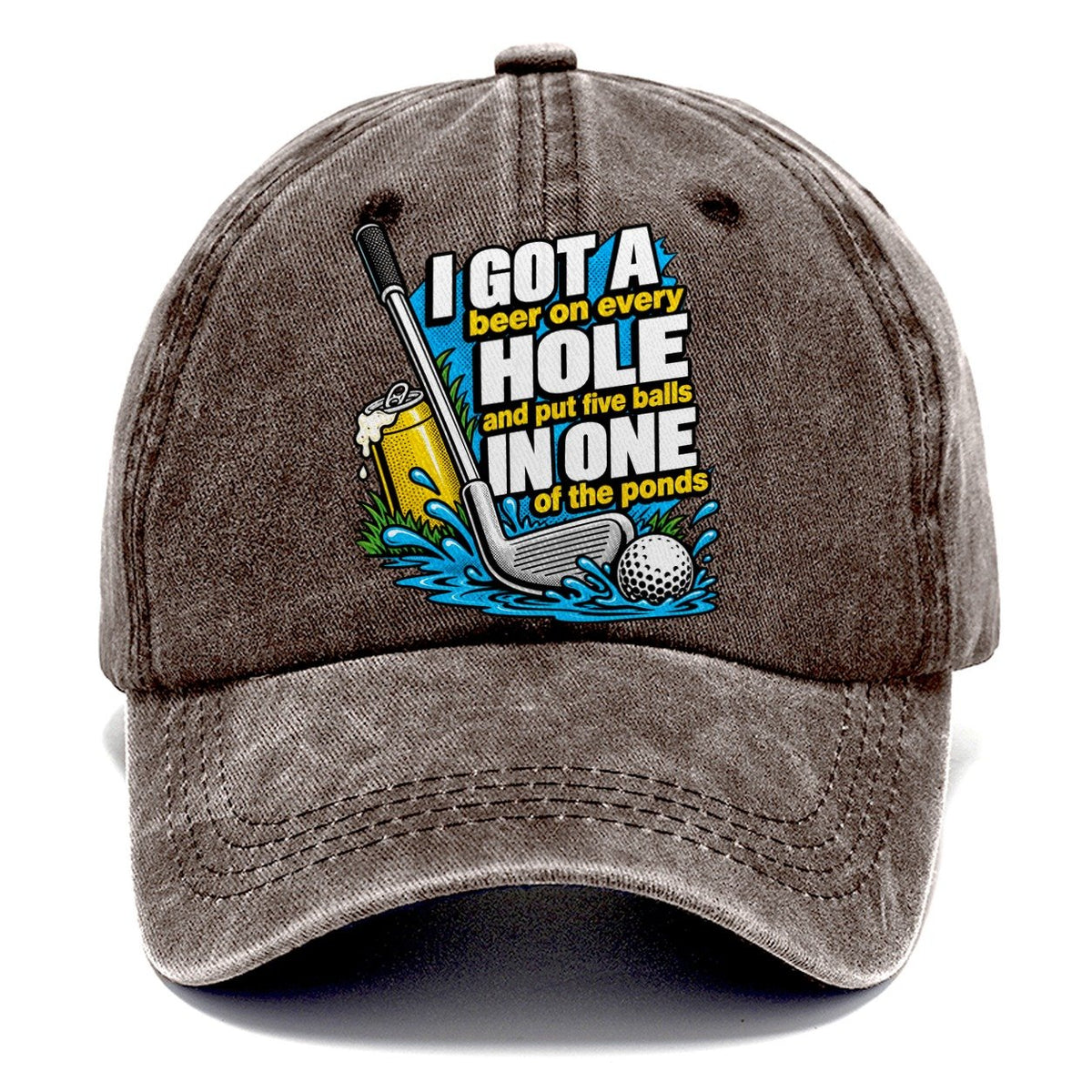 Beer on Every Hole Classic Cap – Brown