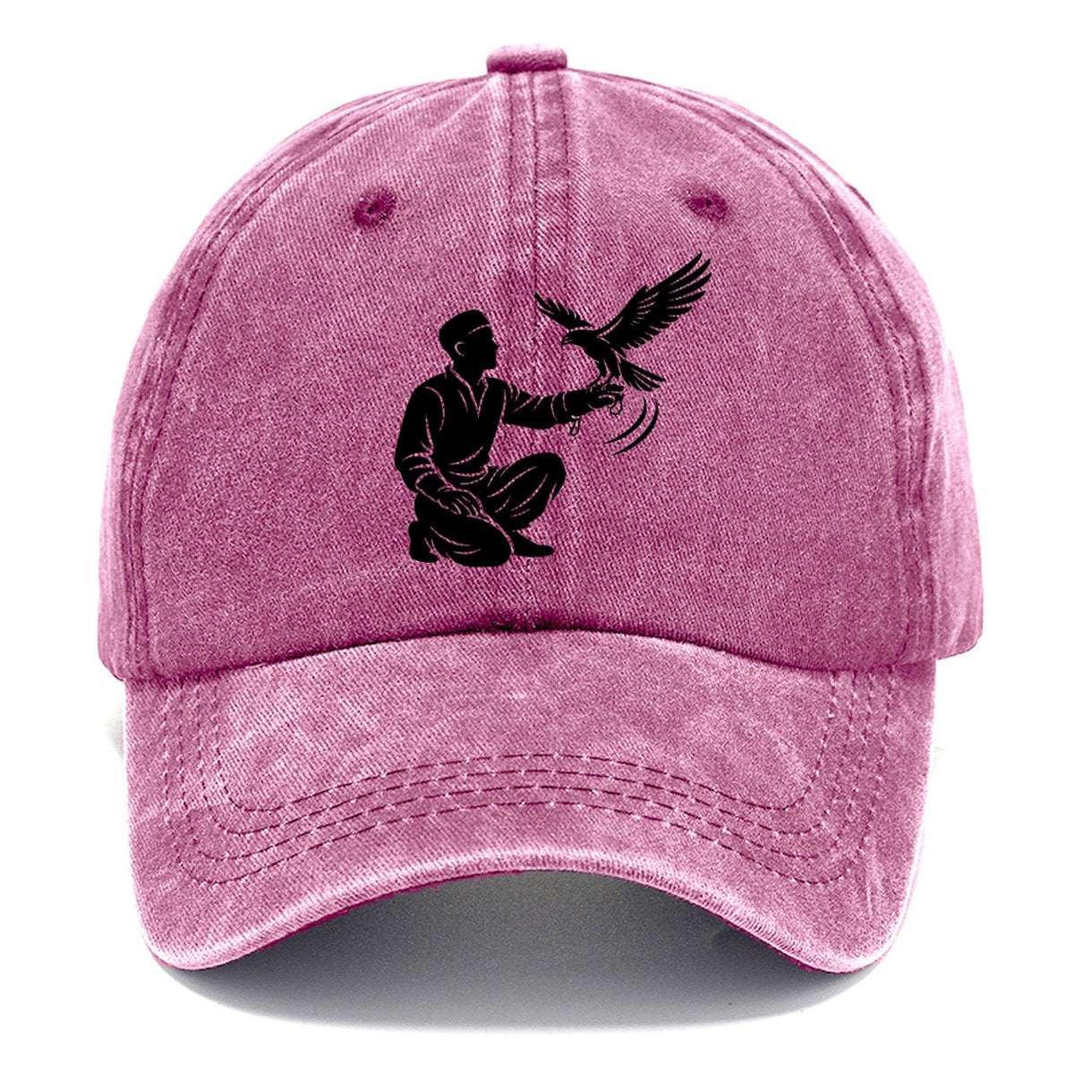 Kneeling Falconer with Falcon Classic Cap – Dusty Rose