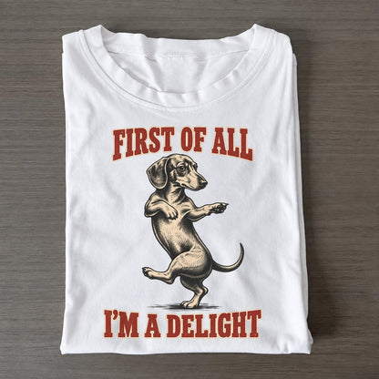 Dachshund Dog Declarations Classic T-shirt – White