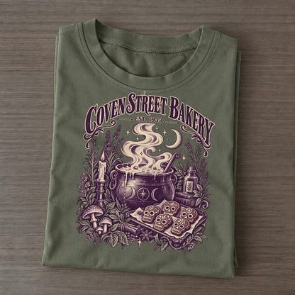 Coven Street Bakery Midnight Haunt Classic T-shirt – Army Green