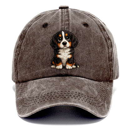 Bernese Mountain Dog Sitting Sweetheart Classic Cap – Brown
