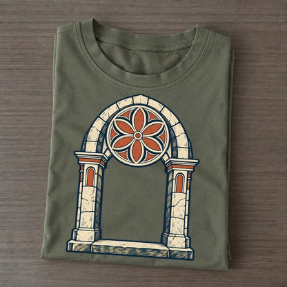 Threshold Arch Quiet Wards Heritage Classic T-shirt – Army Green