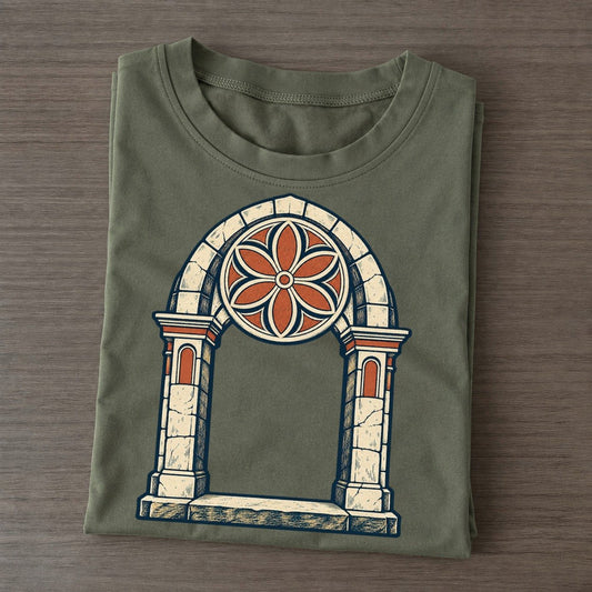Threshold Arch Quiet Wards Heritage Classic T-shirt – Army Green