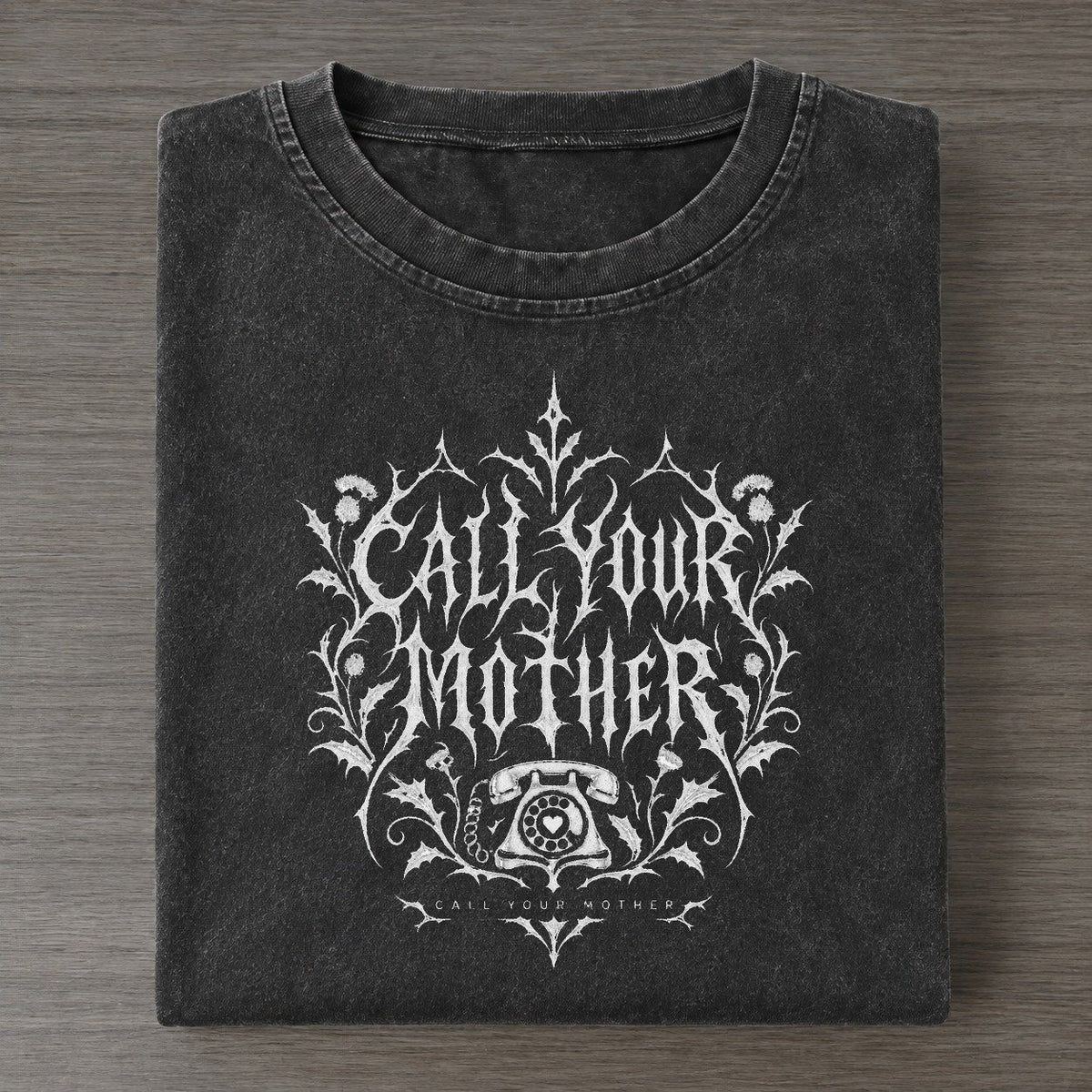 Call Your Mother Unreadable Feelings Vintage T-shirt – Black