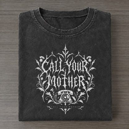 Call Your Mother Unreadable Feelings Vintage T-shirt – Black