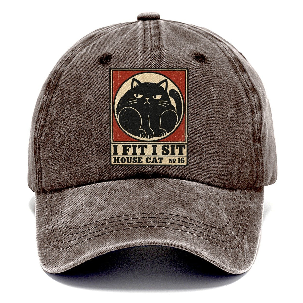 I Fit I Sit Neko Says No Classic Cap – Brown