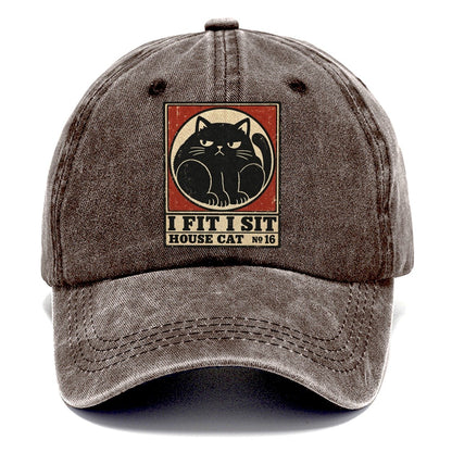 I Fit I Sit Neko Says No Classic Cap – Brown