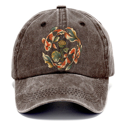 Koi Around Lotus Seedpod Gentle Wild Classic Cap – Brown