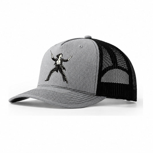 Conductor Clear Downbeat Global Music Ink Figures Trucker Hat – Sport Grey Black