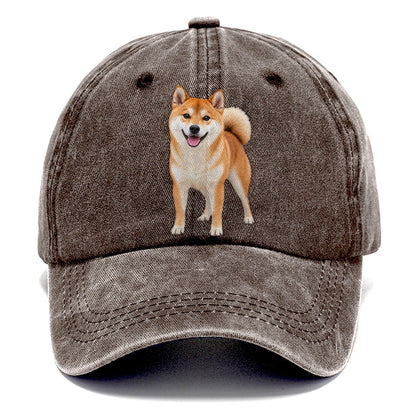 Shiba Inu Standing Top Breeds Classic Cap – Brown