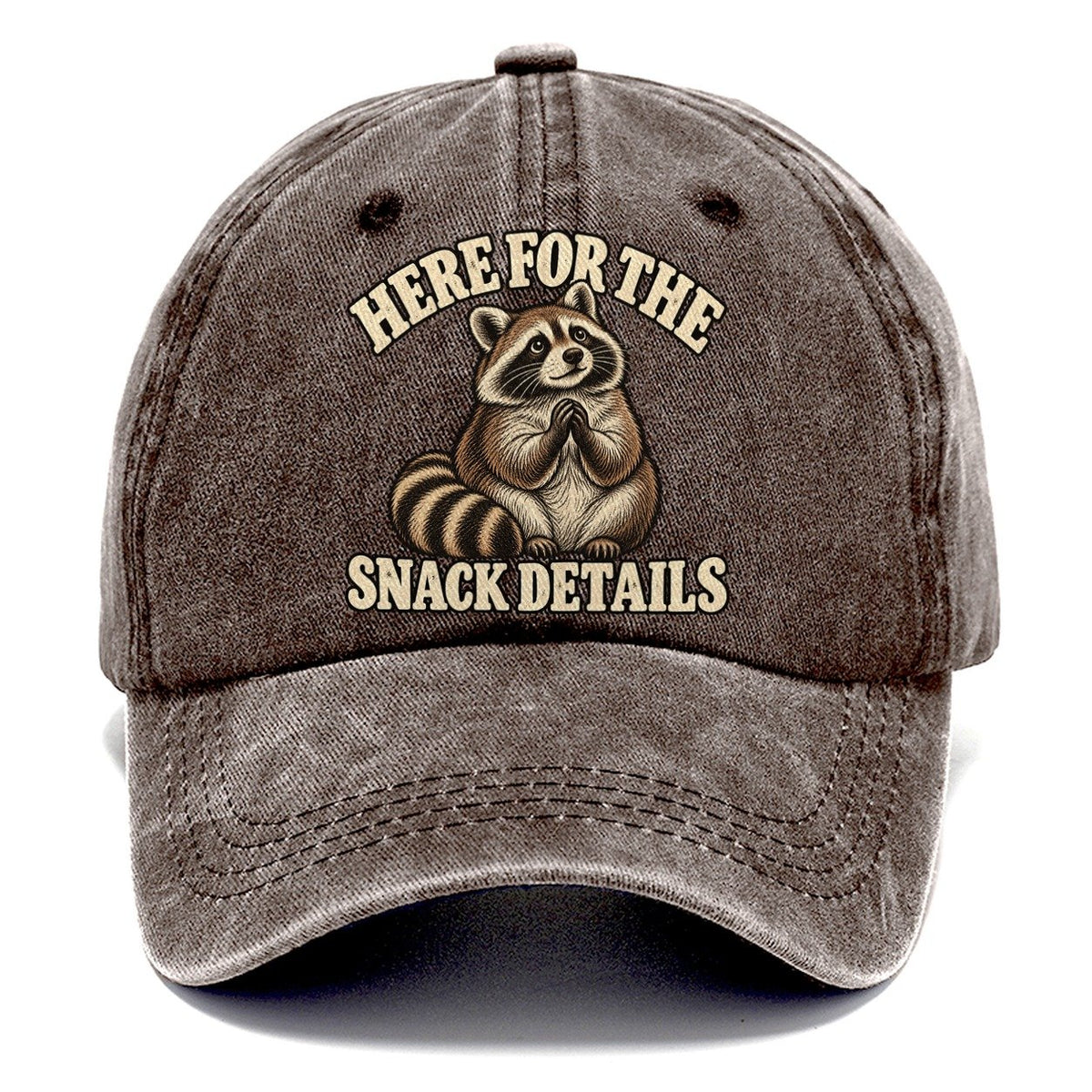 Raccoon Snack Details Character Club Classic Cap – Brown