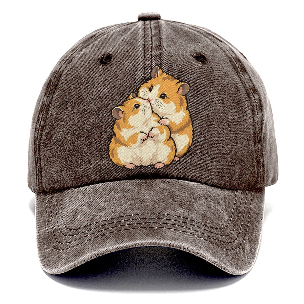 Hamster Nose Touch Small Pet Logos Classic Cap – Brown
