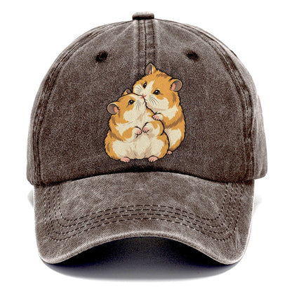 Hamster Nose Touch Small Pet Logos Classic Cap – Brown
