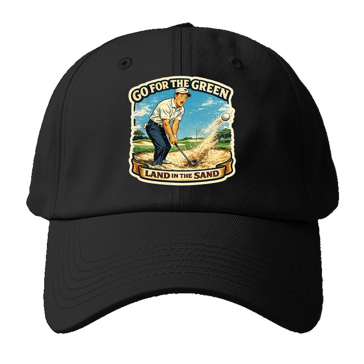 Land In The Sand Baseball Cap – Black