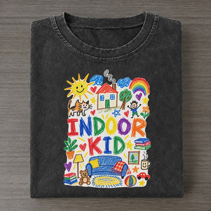 Indoor Kid Crayon Hour Vintage T-shirt – Black