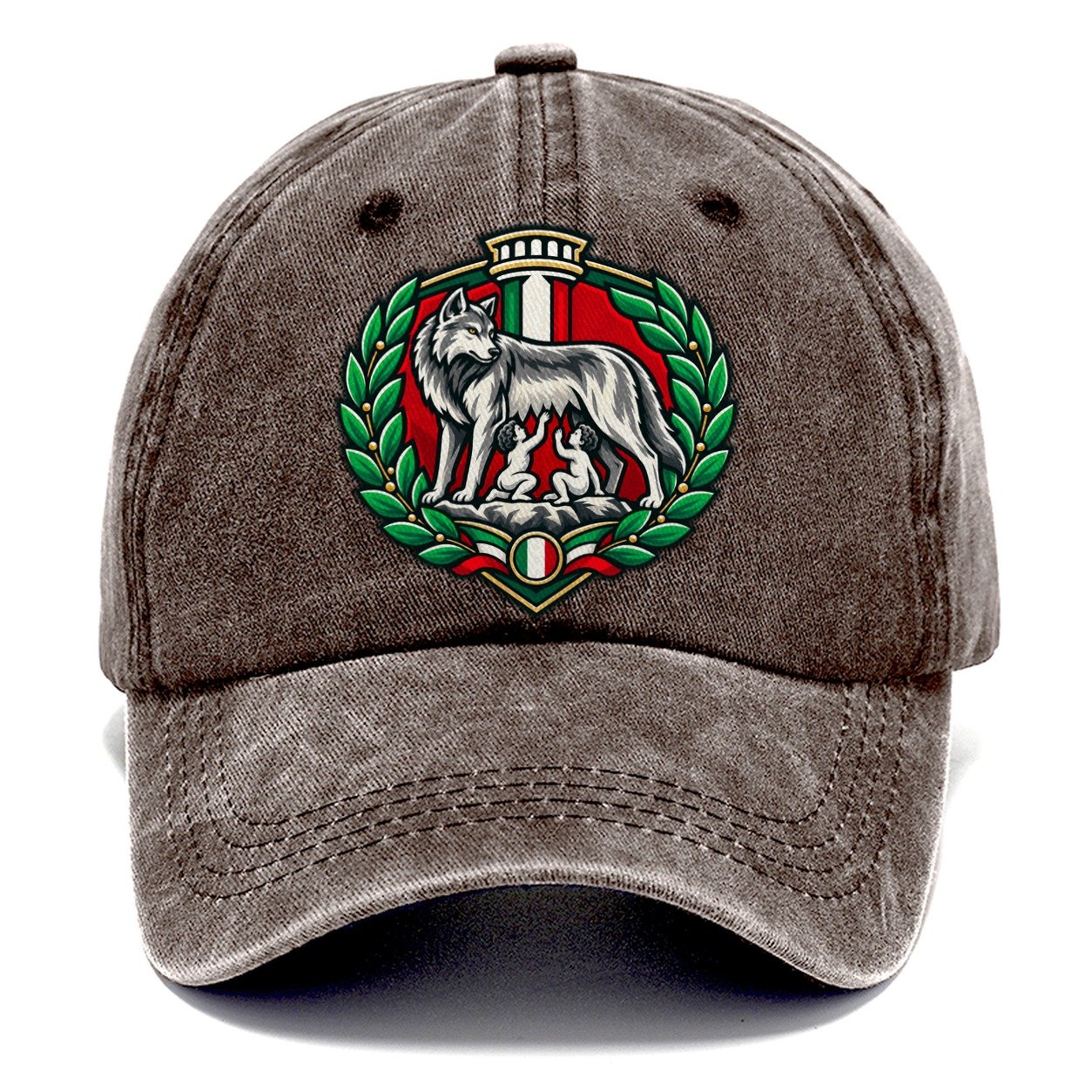 Italy Minimal Emblem Country Logos Classic Cap – Brown