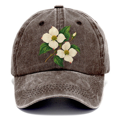 British Columbia Pacific Dogwood Bloom Canada Cultural Icons Classic Cap – Brown