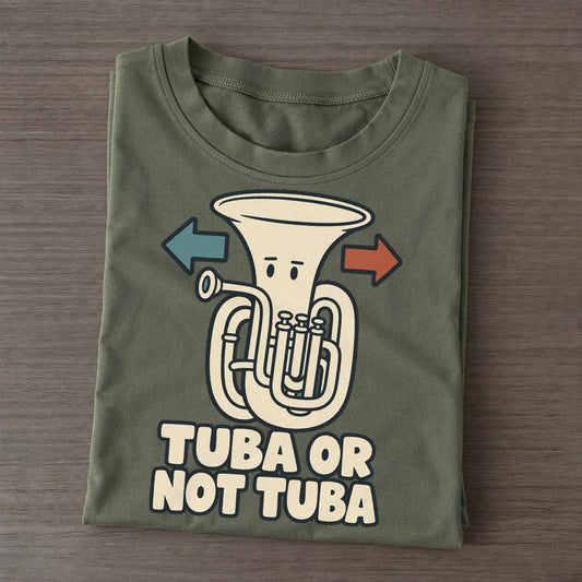 Tuba Or Not Tuba Familiar Punchlines Classic T-shirt – Army Green