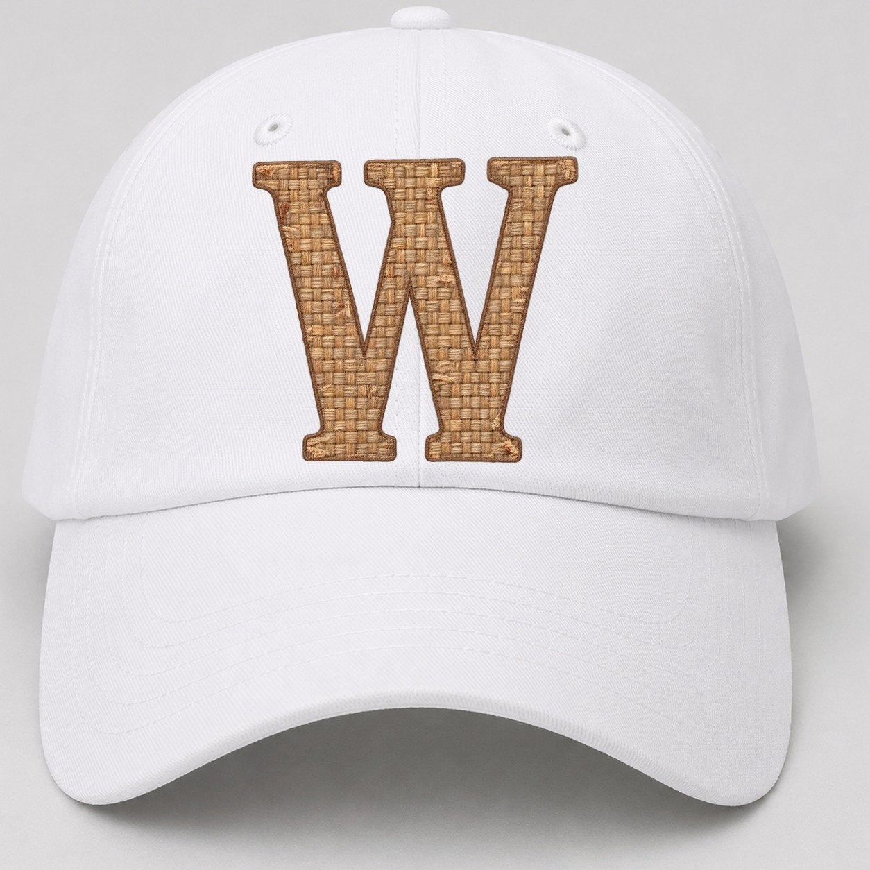 Woven Tweed W Monogram Baseball Cap – White