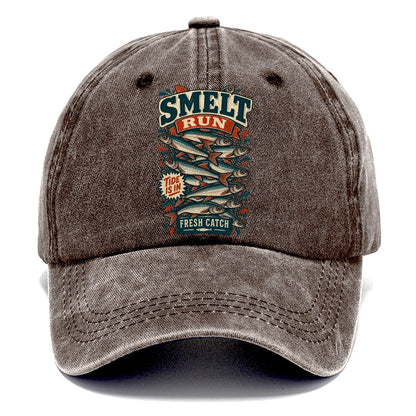 Smelt Run Column Fishing Club Classic Cap – Brown