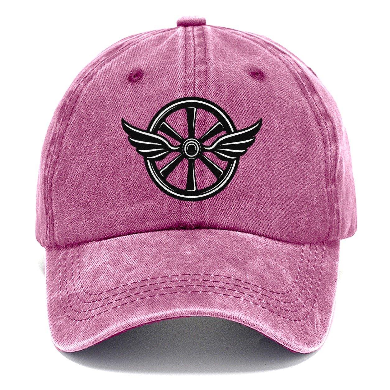 Winged Bicycle Wheel Cycling Life Classic Cap – Dusty Rose