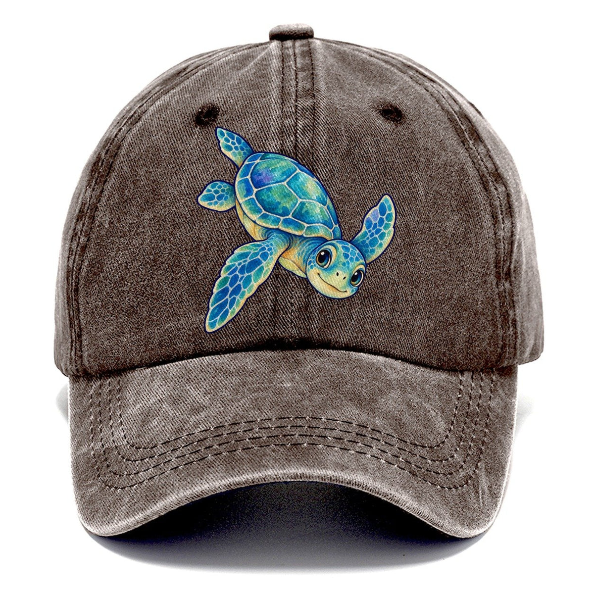 Sea Turtle Downward Glide Sea Sprite Classic Cap – Brown