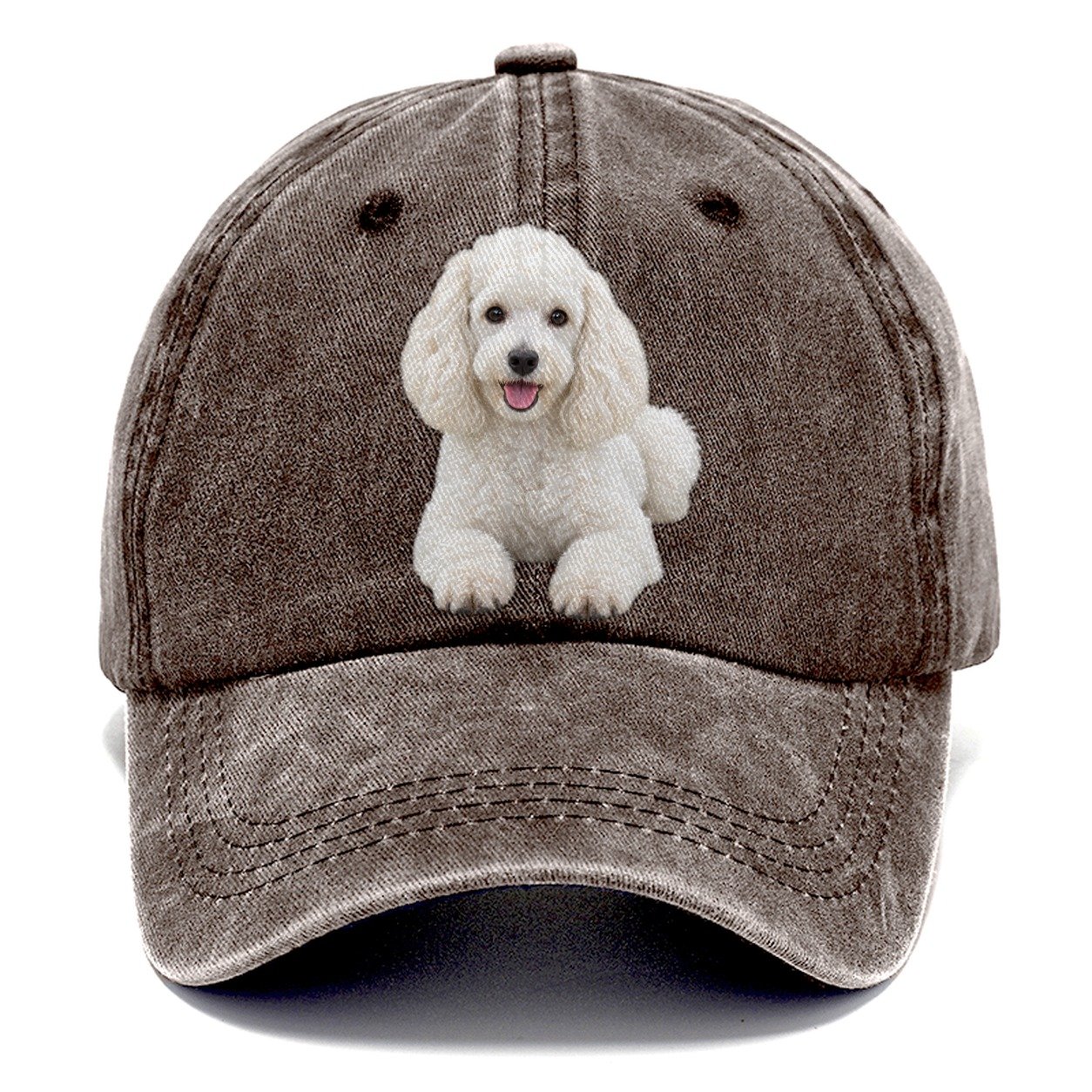 Poodle Lying Down Top Breeds Classic Cap – Brown