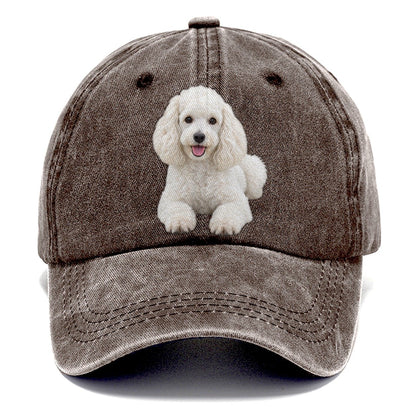 Poodle Lying Down Top Breeds Classic Cap – Brown