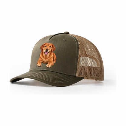 Fox Red Labrador Trucker Hat – Olive Khaki