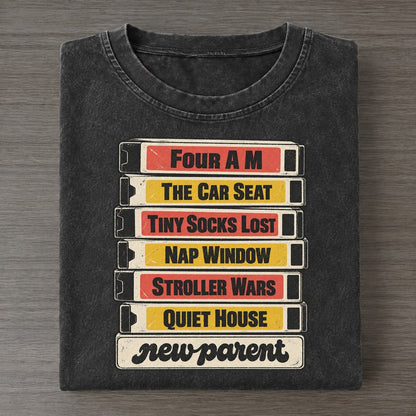 New Parent Rewind Shelf Vintage T-shirt – Black