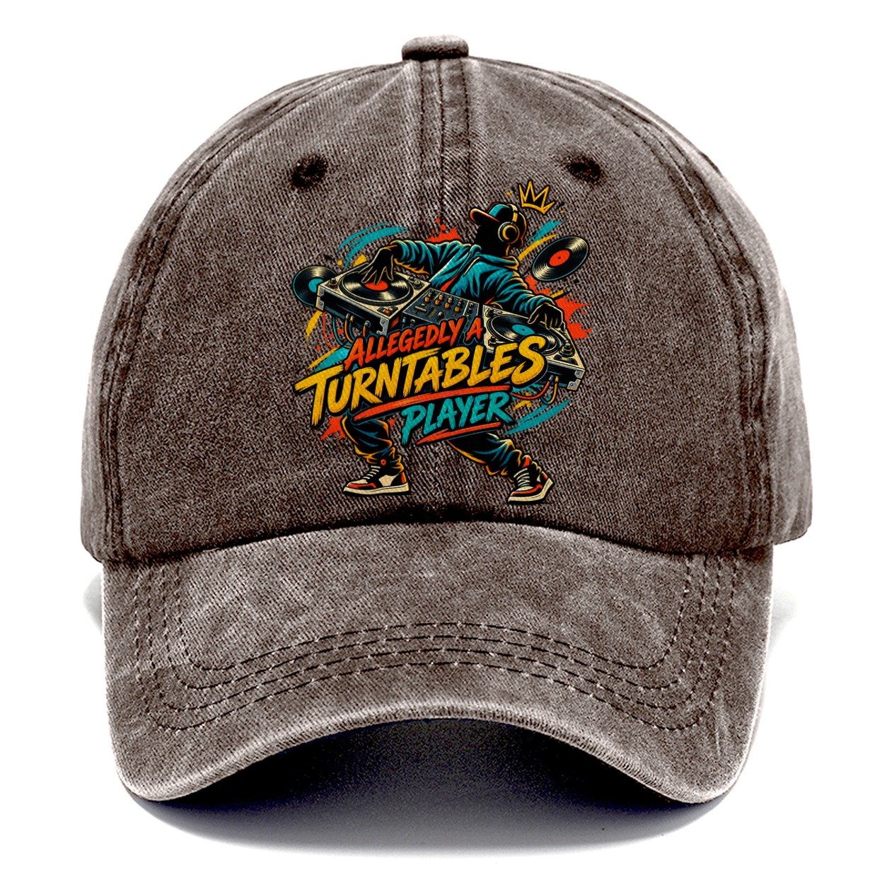 Allegedly A Turntables Player Music Instruments Classic Cap – Brown