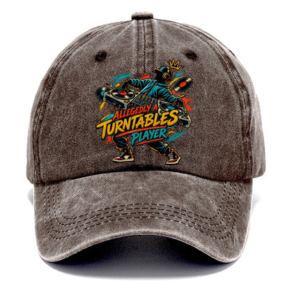 Allegedly A Turntables Player Music Instruments Classic Cap – Brown