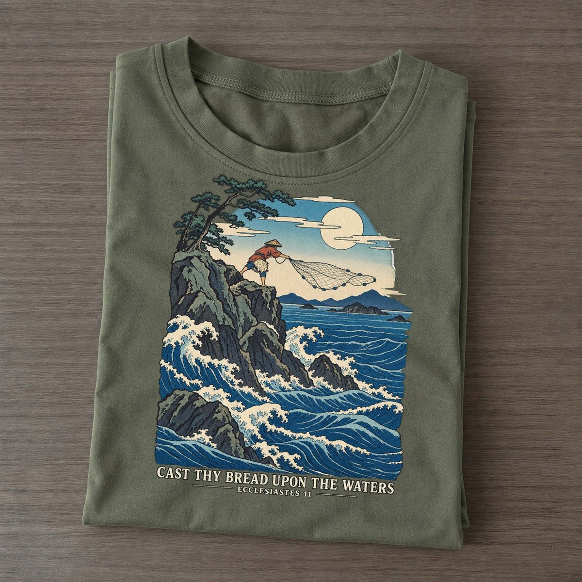 Cast Thy Bread Upon The Waters The Great Deep Classic T-shirt – Army Green