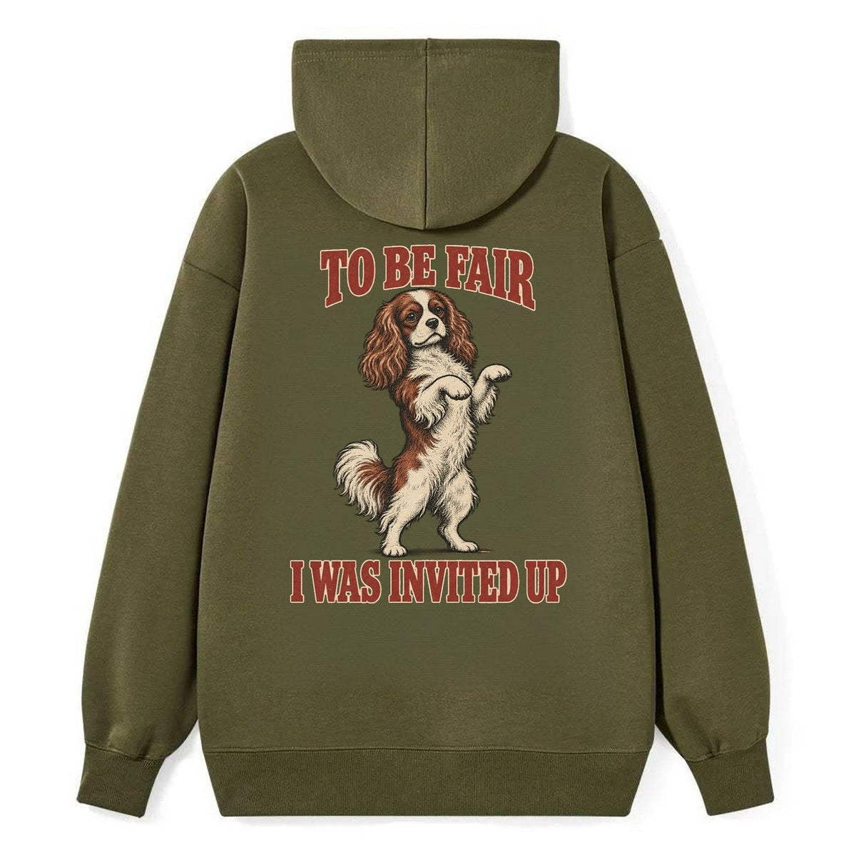 Cavalier King Charles Spaniel Dog Declarations Classic Pullover Hoodie – Armygreen