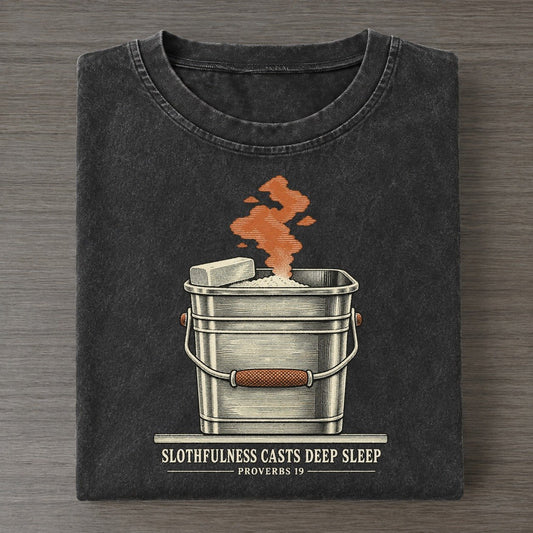Slothfulness Casts Deep Sleep The Rep Counter Vintage T-shirt – Black