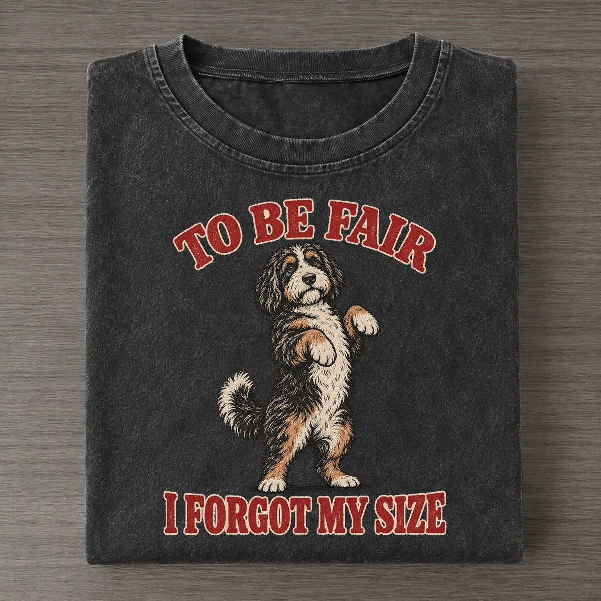 Bernedoodle Dog Declarations Vintage T-shirt – Black