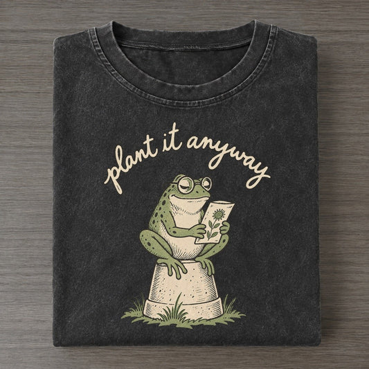 Seed Keeper Pond Folk Vintage T-shirt – Black