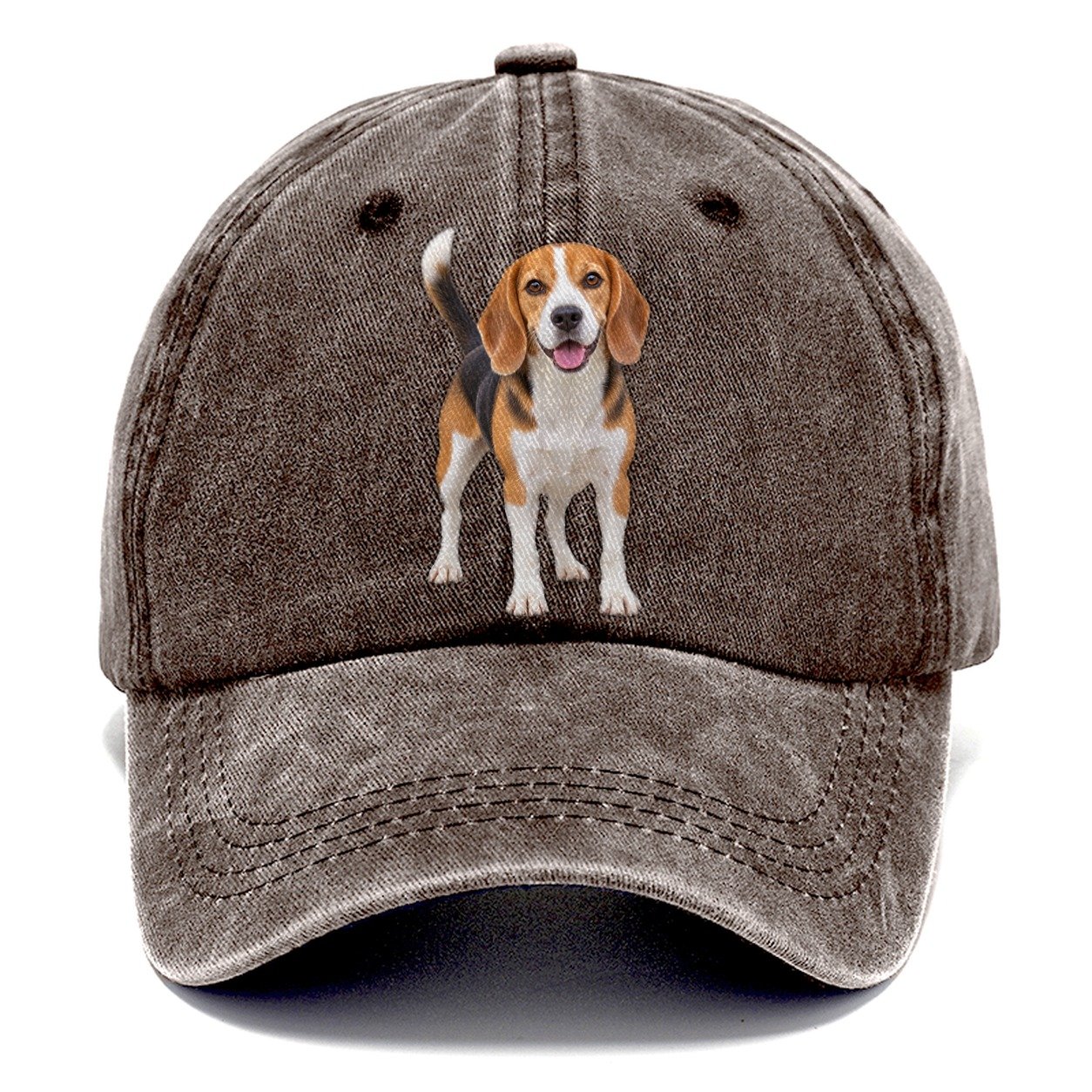 Beagle Standing Top Breeds Classic Cap – Brown