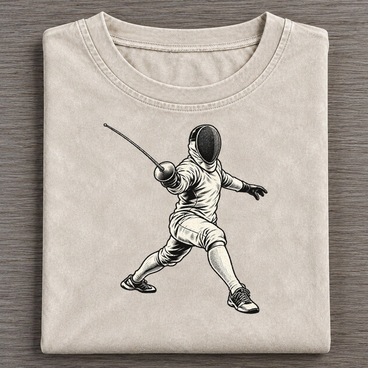 Fencer Parry Riposte Global Sports Ink Figures Vintage T-shirt – Off White