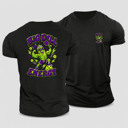 Big Dill Energy Pickleball Life Cotton T-Shirt – Black