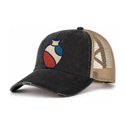 Ceramic Studio Vase Tiny Solo Marks Women's Ponytail Trucker Hat – Washed Black Khaki
