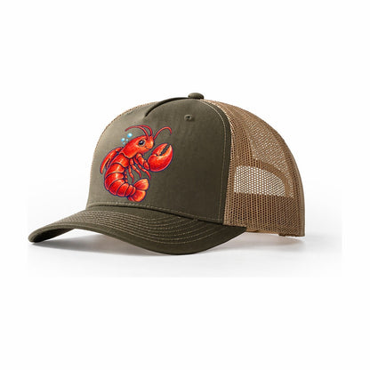 Lobster Tail Curl Sea Sprite Trucker Hat – Olive Khaki