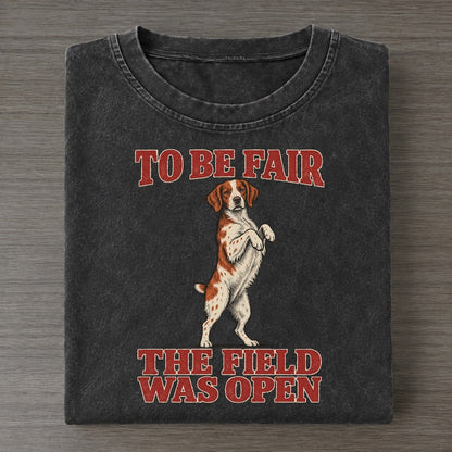 Brittany Dog Declarations Vintage T-shirt – Black