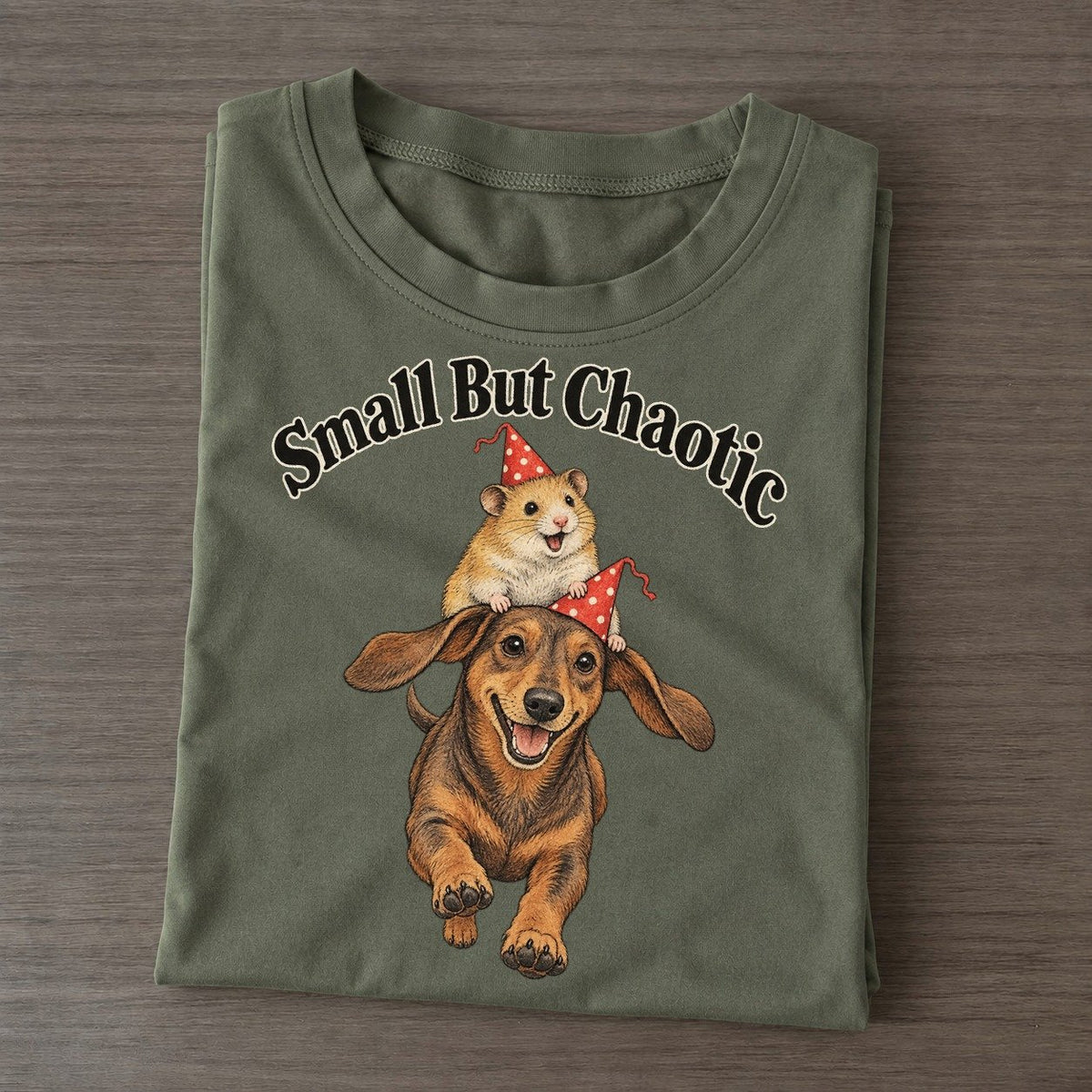 Small But Chaotic Kerfuffle Club Classic T-shirt – Army Green