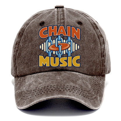 Chain Music Disc Golf Classic Cap – Brown