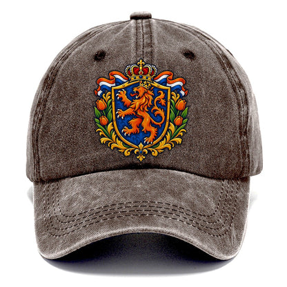 Netherlands Heraldic Crest Country Logos Classic Cap – Brown