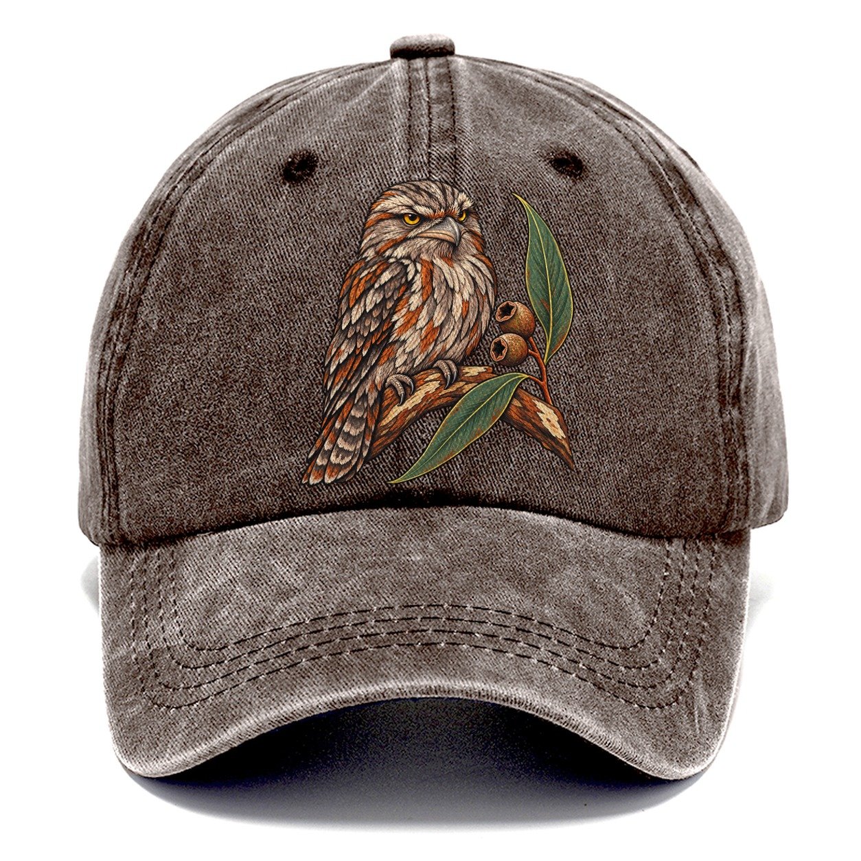 Tawny Frogmouth And Gum Nuts Australia Cultural Icons Classic Cap – Brown