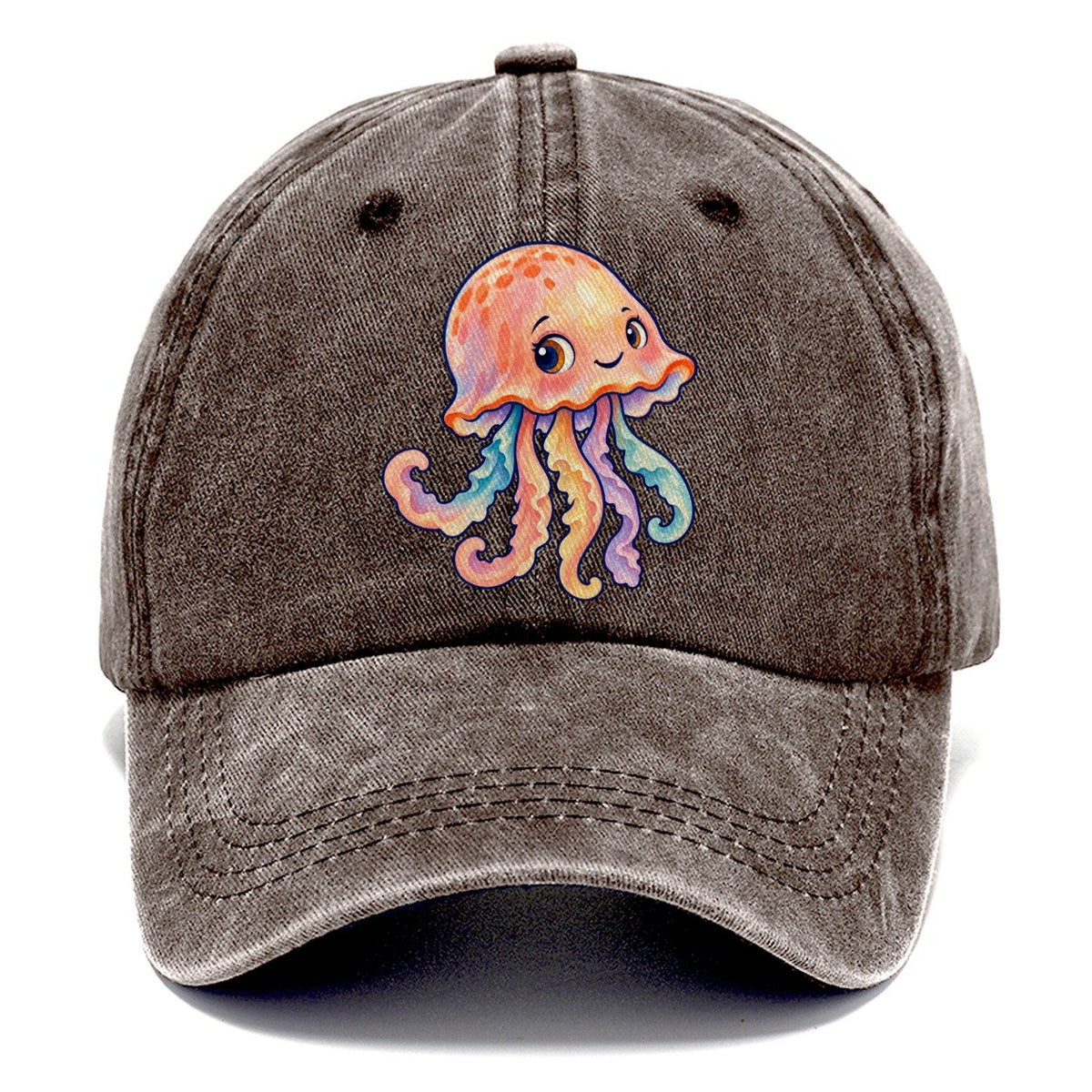 Jellyfish Bell Tilt Sea Sprite Classic Cap – Brown